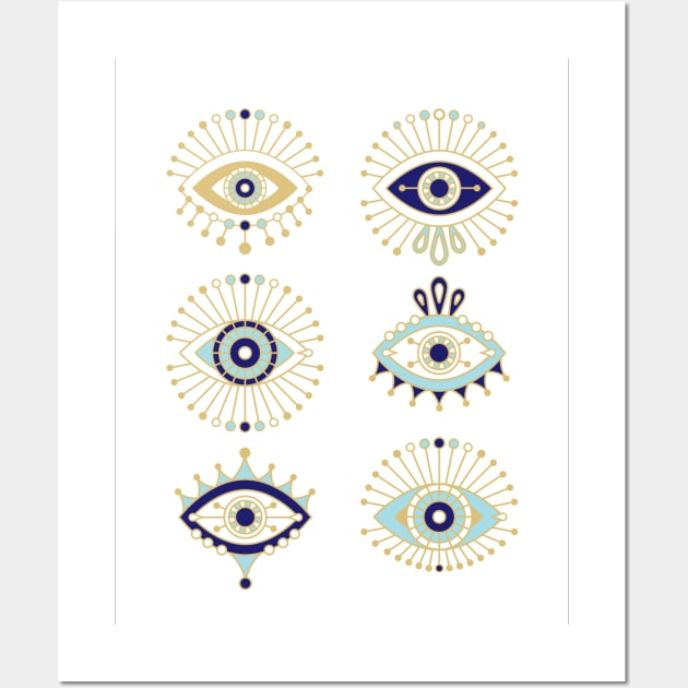 evil eyes Wall Art by CatCoq